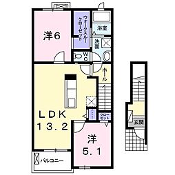 アヴァンセ・クロシエット 2LDKの間取図画像