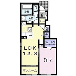 アークD 1LDKの間取図画像