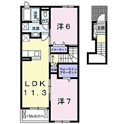 エクセレントゆう2A 2LDKの間取図画像