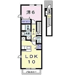 ビバーチェ 1LDKの間取図画像