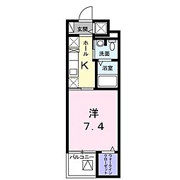 SunnyFlat 1Kの間取図画像