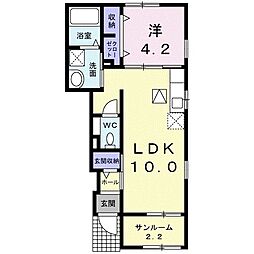 シリエージョ 1LDKの間取図画像