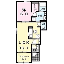 ＤＡＩＭＡＲＵ−V 1階1LDKの間取り