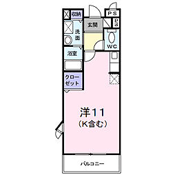 ウィンド ワンルームの間取図画像