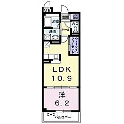 ベルクレール 1LDKの間取図画像
