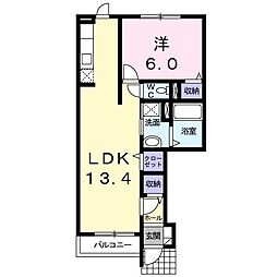 ベイサイト2 1LDKの間取図画像