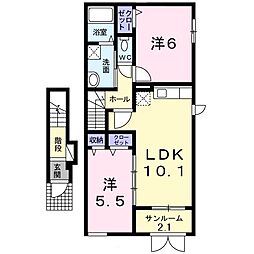 アナリーザ 2LDKの間取図画像