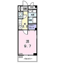 コンフォート八田 1Kの間取図画像