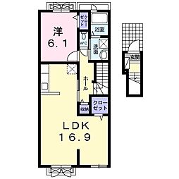 アレグレ2 1LDKの間取図画像