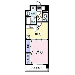 エクセルコート 1DKの間取図画像