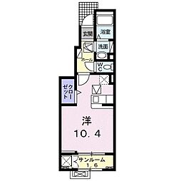 フルール ワンルームの間取図画像