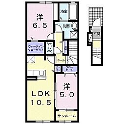 未来悠 2LDKの間取図画像