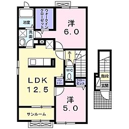 アウローラ4 2LDKの間取図画像