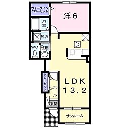 クレア 1LDKの間取図画像