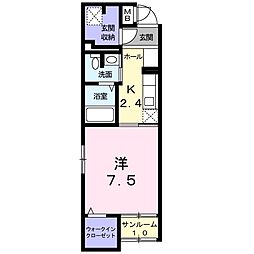 メゾンドアミティエ 1Kの間取図画像