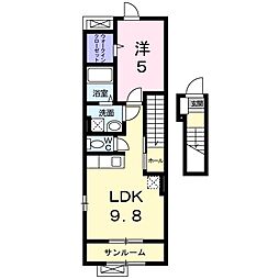 ウォルツ 1LDKの間取図画像
