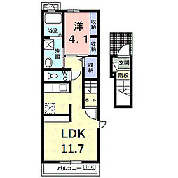 グランツR3 1LDKの間取図画像
