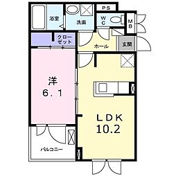 ラグナリーデン 1LDKの間取図画像