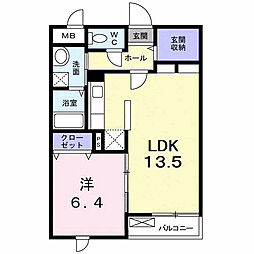 オアシス・F 1LDKの間取図画像