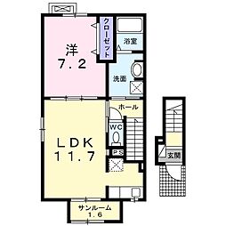 タイセイパレスE 1LDKの間取図画像