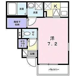 パラシオアマリージョ 1Kの間取図画像