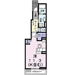 グランド・ルミエール北畝1 ワンルームの間取図画像
