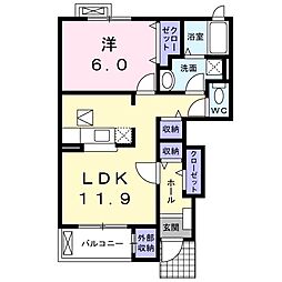 サンリットS.2 1LDKの間取図画像