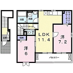 フロストフラワーズ2 2LDKの間取図画像