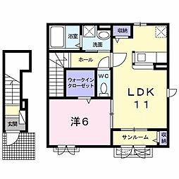 リクニス 1LDKの間取図画像