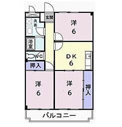 間取図画像 3DK