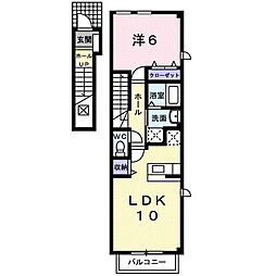 アル・デ・ジェニー 1LDKの間取図画像