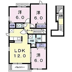 フォレストガーデン 3LDKの間取図画像
