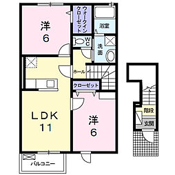 ルピナス 2LDKの間取図画像