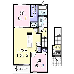 サンライト3 2LDKの間取図画像