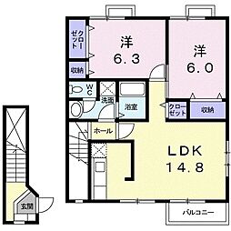 間取図画像 2LDK