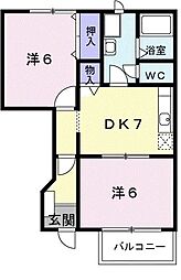 間取図画像 2DK