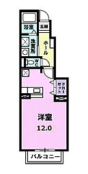 ピュア・トーン ワンルームの間取図画像