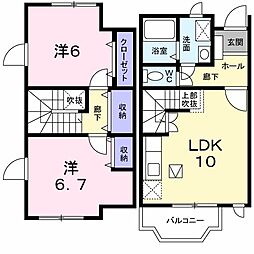レンブランド 2LDKの間取図画像