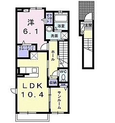 グランハイム 1LDKの間取図画像