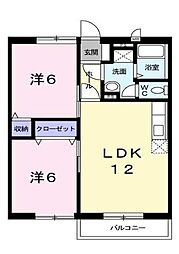メゾン大多志 2LDKの間取図画像