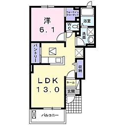 ネクサス弐番館 1LDKの間取図画像