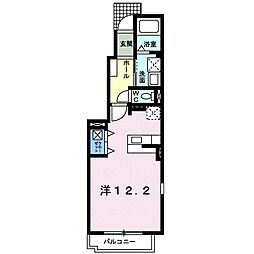 ハニーハウス ワンルームの間取図画像