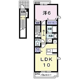 ジェルメA 1LDKの間取図画像
