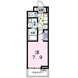 アペルト泉佐野5 1Kの間取図画像