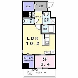 エンラージ・タワー 1LDKの間取図画像