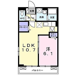 フィールドレジーナ3 1LDKの間取図画像