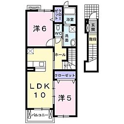 メゾン・グラシュー 2LDKの間取図画像