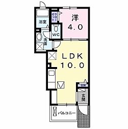 レネージュ　Ａ 1階1LDKの間取り