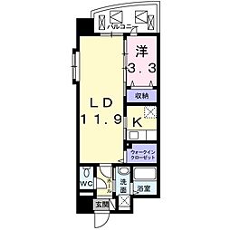 グラン　ソレイユ 4階1LDKの間取り