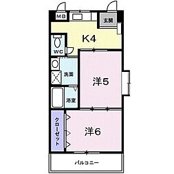 サニープレイス 2Kの間取図画像